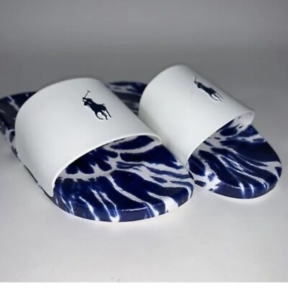 NWOT Men's Ralph Lauren Polo Tie-Dye Slides - Picture 4 of 12